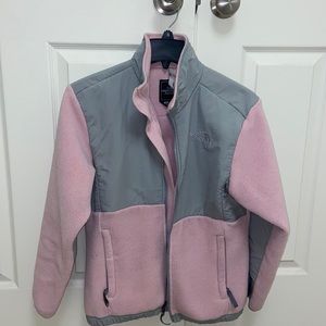 Pink and gray north face. Perfect for those chilly nights!